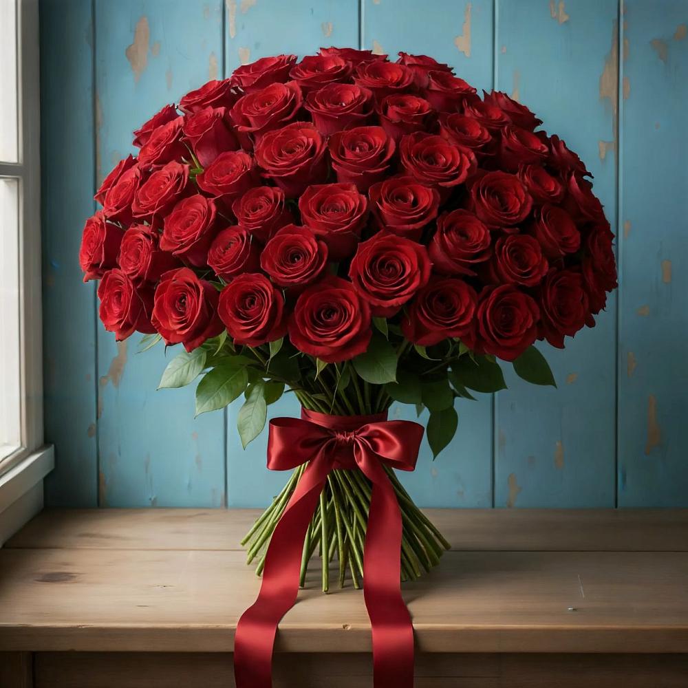 Букет Красные розы Блэк Меджик в Опочке