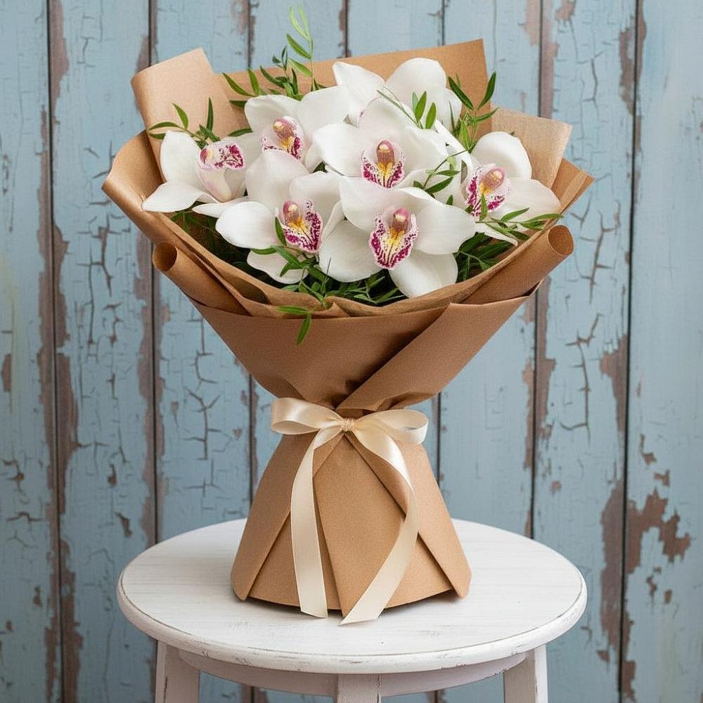Букет цветов из: Орхидеи и Розы в Опочке