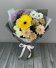 Букет цветов из:  Розы, Герберы и Хризантемы #REPLACE_PRED# Опочке