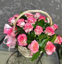Цветочная композиция из Розы в корзине #REPLACE_PRED# Опочке