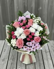 Букет цветов из:  Альстромерии, Гвоздики, Розы и Хризантемы #REPLACE_PRED# Опочке