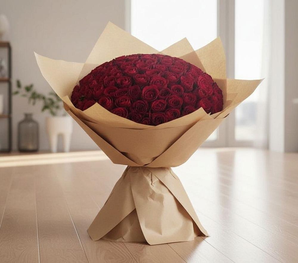 Букет 101 Красная роза в Опочке