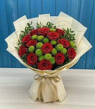 Букет цветов из:  Розы и Хризантемы #REPLACE_PRED# Опочке