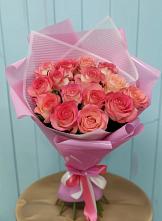 Букет 15 Розовых роз Равель в Опочке